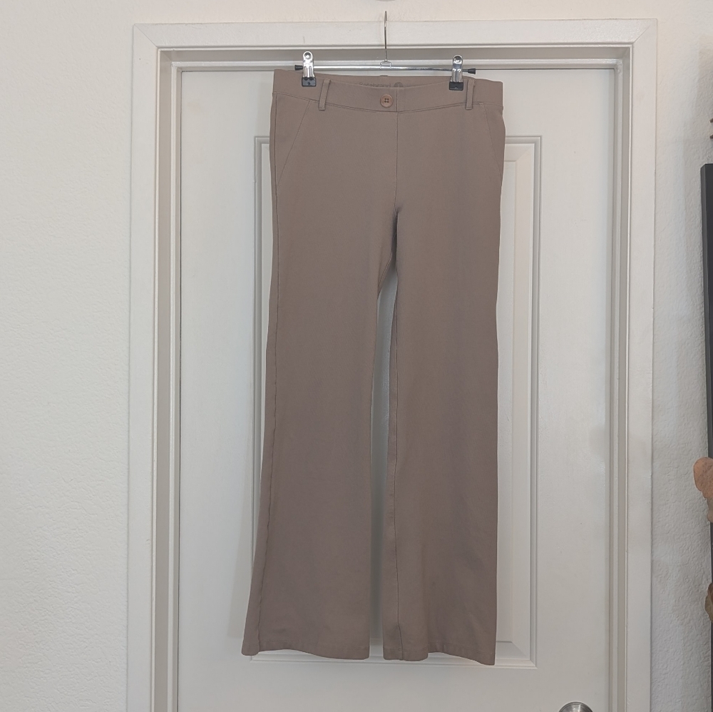 Betabrand Khaki Twill Boot Cut Dress Pants Yoga Pants SP